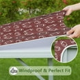 thumbnail image 6 of Maroon Footballs Pattern Square Fitted Tablecloth with Elastic Edge,Square Table Cover,Washable Elastic Table Cover for Home Kitchen Party Decor 34"x34", 6 of 6