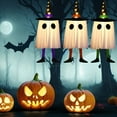 thumbnail image 6 of Set Of 3 Halloween Hanging Halloween Decorations Outdoor Hanging With Witch Hat Glowing Witch Hat Lights Halloween For Yard Patio Garden Tree Outside Sunset Lights for Boys String of Lights Battery, 6 of 9