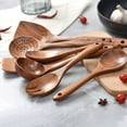 thumbnail image 2 of EASTIN 7PCS Teak Wooden Kitchen Cooking Utensils, Non-Stick Spoons and Spatula Cookware for Home and Kitchen, 2 of 7