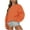 Orange, variant on VANLOFE Women's Solid Color Long Sleeve Sweatshirt O-Neck Sweatshirt for Women Women's Washed Trendy Blue Sweatshirt M