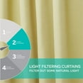 thumbnail image 6 of Exclusive Home Cabana Solid Indoor/Outdoor Light Filtering Hook-and-Loop Tab Top Curtain Panel Pair, 54"x144", Sundress, 6 of 13