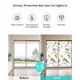 thumbnail image 4 of Window Privacy Film Colorful Leaf Bird Stained Glass Window Film Decorative Sun Block Window Cover Spring Summer Animal Painting Tree Window Clings Static Adhesive Sticker for Bathroom 35.4"x78.7", 4 of 7