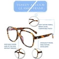 thumbnail image 4 of FEISEDY 70s Aviator Glasses Frame Blue Light Blocking Glasses Oversized Square Computer Glasses Women Men B2888, 4 of 6