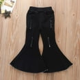 thumbnail image 4 of AOMPMSDX Girls Pants Kids Toddler Baby Girl Denim Bell Bottom Pants Black Ripped Pants Fashion Western Style Tight Denim Stretch Children'S Pants Girls Clothes Blue 3 Years-4 Years, 4 of 7