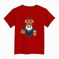 thumbnail image 5 of TOWED22 Toddler Halloween Shirt Baby Boy Girls Ghost Pumpkin Tshirts Kids Fall Spooky Season Short Sleeve Tee Tops,Red,12-13 Y, 5 of 5