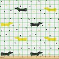 thumbnail image 2 of Ambesonne Dachshund Fabric by the Yard Upholstery, Bicolour Dogs and Hearts, 10 Yards, Black Mustard and White, 2 of 5