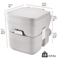 Zimmer 5 gal Portable Toilet for Camping, Waste Flushing, Suitable for Outdoor and Boat Use