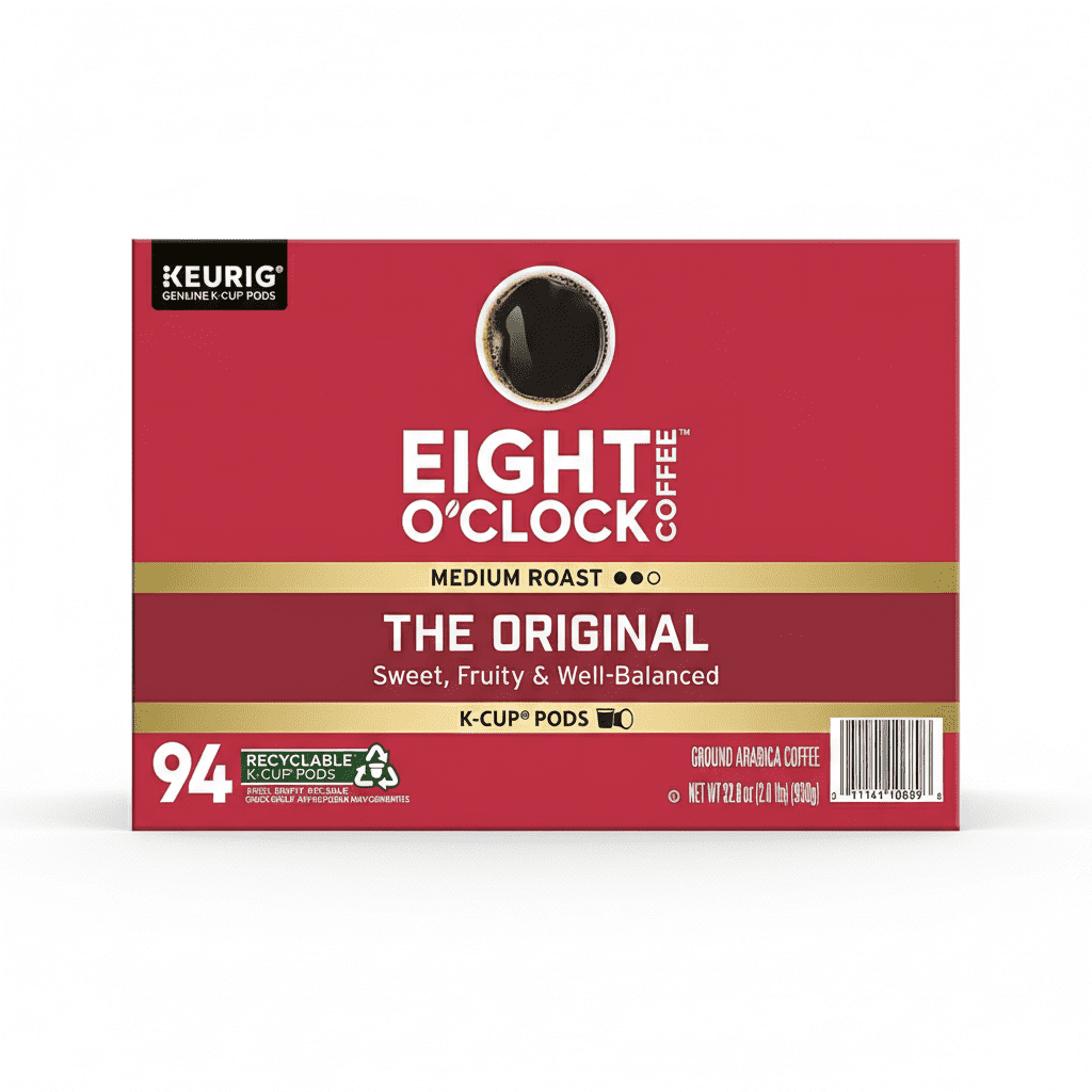 Eight O’Clock Coffee The Original, Medium Roast, 100% Arabica, Keurig K-Cup Pods, 94 Count
