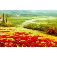 thumbnail image 1 of Abstract Poppies Landscape II - CANVAS OR PRINT WALL ART, 1 of 1