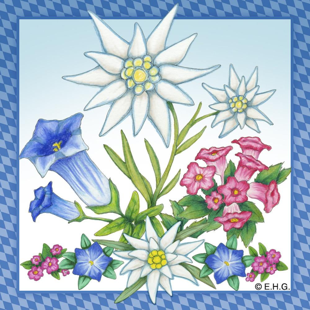 Edelweiss Flower Magnetic Tile