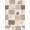 Brown, Pattern 4, variant on ODIKA 3'x5' Green Blue Geometric Chain Pattern Washable Area Rug Modern Abstract Connecting Circles and Rectangles for Hallway, Laundry Room, Non-Slip, Flatweave, Easy Care