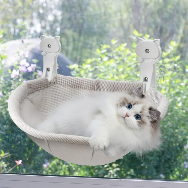 Hamaca Plegable para Ventana para Gatos Homegroove 45x30 cm Gris