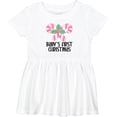thumbnail image 3 of Inktastic Baby Girl First Christmas Candy Cane Girls Baby Dress, 3 of 5