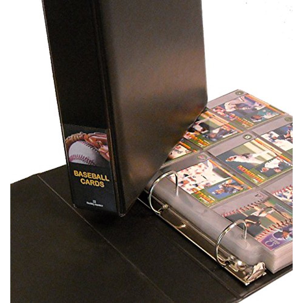 baseball-card-collector-album-with-25-pages-black-ball-in-glove-design