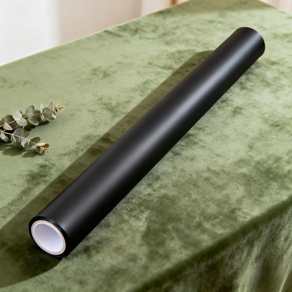 58 Inch Wide by 60 Inch Long TPH Matte Black Vinyl Wrap, Self-Adhesive Automotive Film for Detailing