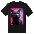 thumbnail image 2 of Plus Size Shirt for Women Oversized Black Tops for Women Short Sleeves Shirt for Women Oil Painting-Cat T Shirt Crewneck Shirt for Women M, 2 of 5