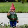 thumbnail image 1 of Gnomo de jardín de dedo medio de 15 cm - Gnomos Go Away Estatua Adornos divertidos para césped de jardín, decoraciones para interiores o exteriores kaili Sencillez, 1 of 5