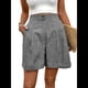 thumbnail image 2 of Pantalones Cortos de de Cintura Alta y Pierna con Bolsillos para Mujer, de Verano Gris Oscuro S, 2 of 7