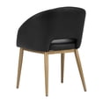 thumbnail image 4 of Sunpan Thatcher 18" Modern Faux Leather Dining Armchair in Champagne Gold/Black, 4 of 8