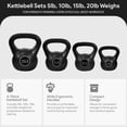 thumbnail image 2 of BalanceFrom Kettlebell Sets, 5, 10, 15, 20 lb Strength Training Home Gym Weights, Black, 2 of 6