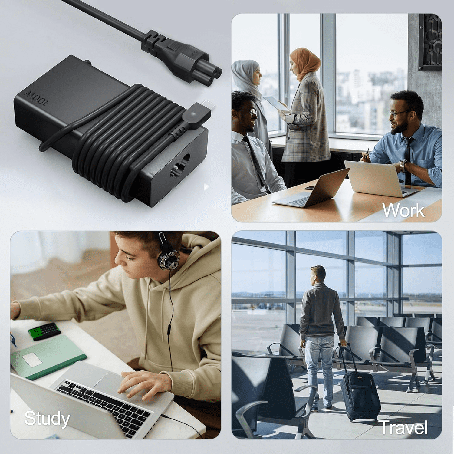 100W USB C Charger for Lenovo Yoga 9 9i 7 7i ThinkBook 15 16 Slim 7 Pro Ideapad 5Pro16 ThinkBook IdeaPad Type C Laptop Power Supply