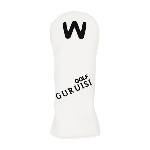 Fundas de cuero para palos de golf, diseño de camuflaje n. degree 1, 3 y 5 UT. Blanco 3 35x12cm