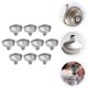 thumbnail image 3 of Embudos de acero inoxidable duraderos de 10 piezas para llenar accesorios para el hogar en polvo de especias HOMEMAXS 13636502-MX, 3 of 6