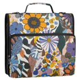 thumbnail image 5 of FORMRS Zipper Binder with Shoulder Strap 2-inch Ring 500 Sheet Capacity File Bag, Purple Flowers, 5 of 5