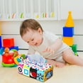 thumbnail image 3 of Early Education Tissue Box 11 Color Sensory Toys 3 Crinkle Cognition Tissues For Babies Kids Toddlers And Babies, Xinsrenus Under $5! Early Education Tissue Box 11, 3 of 7
