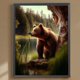 thumbnail image 3 of Pintura De Diamante 5D DIY Kit De Oso De Taladro Redondo Completo Decoración Del Hogar 30x40cm Marrón, 3 of 9