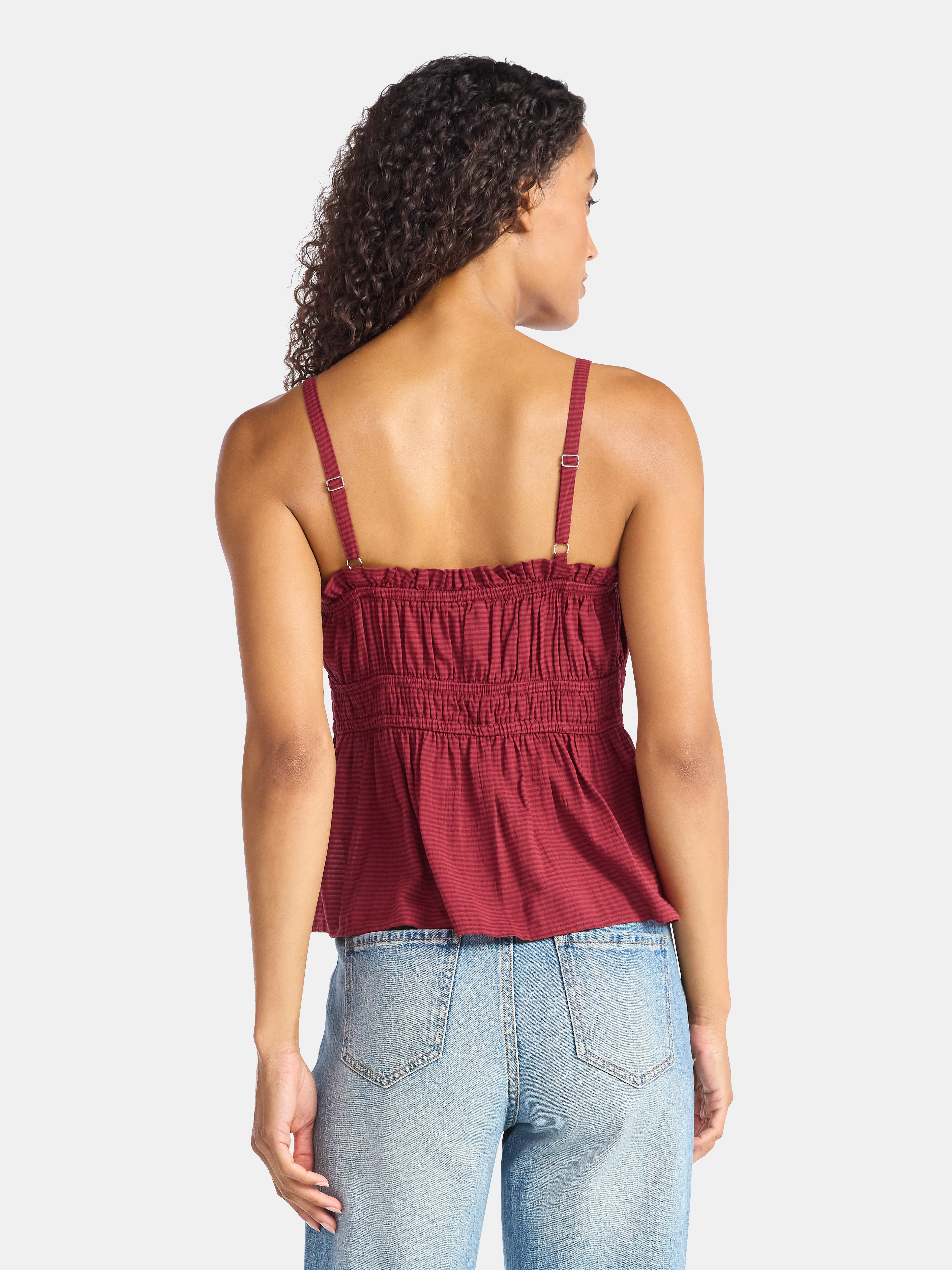 Time and Tru Women's Tonal Stripe Tank Top, Sizes XS-XXXL