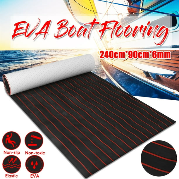 47"x94" SelfAdhesive EVA Marine Boat Sheet Teak Decking NonSkid Yacht EVA Teak Flooring Mats