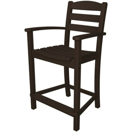 Polywood La Casa Cafe Recycled Plastic Counter Height Arm Chair