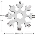 thumbnail image 2 of Multiherramienta 18 en 1 con forma de copo de nieve, relleno de calcetines para hombres, regalos de Navidad para hombres, papás y maridos.(Plata-2 piezas), 2 of 5
