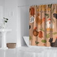 thumbnail image 2 of Beige Chicken Cartoon Pattern Shower Curtain 84"x72" ,Bathroom Decorative Shower Curtains Set with 12 Hooks,Modern Waterproof Washable Shower Curtain, 2 of 6