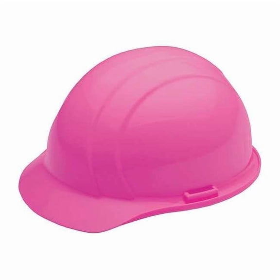 Hard Hat, Americana, Polyethylene, 4 Point Ratchet, Type 1, Class E, Hi-Vis Pink