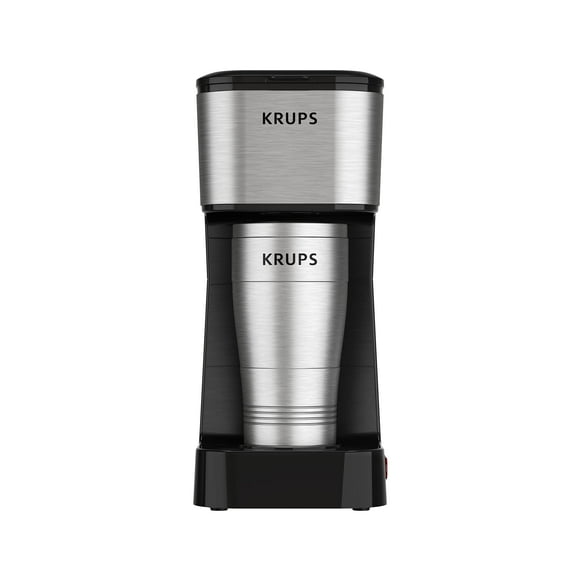 Cafetera KRUPS Simply Brew de acero inoxidable, 650 W, 2 tazas