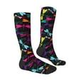 thumbnail image 3 of Haiem Colorful Dragonflies Socks, Funny Novelty Crazy Design Cotton Socks Sports Socks Knee High Socks For Men, Women,1Pairs - Gift For Working Friends, 3 of 9