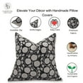 thumbnail image 4 of Fabdivine Block Print Throw Pillow Cover, 14x14 inch Duck Canvas, Decorative cushion cover ,Floral Boho, Black, 4 of 5