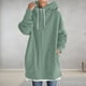 thumbnail image 4 of Puntoco Coat Sudadera con capucha para mujer Cremallera Manga larga Sudaderas Abrigo largo tops con bolsillos Liquidación Puntoco Puntoco-1, 4 of 7