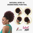 thumbnail image 5 of Ebo Instant Pony Synthetic Heat Resistant Draw String Ponytail Natural Afro 10” ( P1B/BG Off Black Burgundy ), 5 of 6