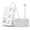 White, variant on Power Bars with Surge Protector Extension Power Cord Flat Plug 5 ft with 6 AC Outlets 2 USB(2 USB C), 1050J Power Strip Multi Plug Outlet for Home, Office, College Dorm Room, Black