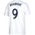 thumbnail image 2 of Camiseta gráfica Adidas LA Galaxy Ibrahimovic 9 para hombre, blanca, mediana, 2 of 2