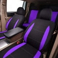 thumbnail image 5 of Flying Banner Car Seat Covers 9 PCS Front Seats and Rear Bench Polyester Cover Black with Purple, 5 of 5