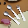 thumbnail image 6 of Lerpwige Camping Utensils Folding Spoon Fork Knifed Reusables Camping Tableware, 6 of 13