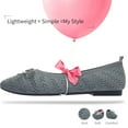 thumbnail image 3 of AOMAIS Women’s Ballet Flats Knit Mesh Flats Round Toe Shoes Comfy Slip Ons Casual Dress Flats Waling Loafer(Deep Gray,US8), 3 of 13