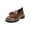 Brown, variant on Women's Bowknot Retro Thick-Soled Loafers Chunky Sole Non-Slip Slip-On Shoes for Business Daily Wear
