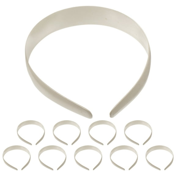 HEMOTON Beige Thick Plastic Headband Bulk for DIY Crafting Versatile Use 10pcs Polycarbonate
