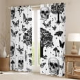 thumbnail image 2 of Homewish Gothic Skeleton Curtains Pack of 2 (42x84 Each),Spooky Skull Curtains Blackout,Boho Butterfly Mushroom Bedroom Curtains For Boys Girls,Luxury Bedroom Decor, 2 of 6