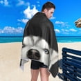 thumbnail image 4 of Coolnut Siberian Husky Dog Beach Towel - Super Absorbent Oversized Travel Towels - Lightweight Compact Quick Dry Towel for Swimming Camping Holiday （114） Wash cloth, 4 of 7